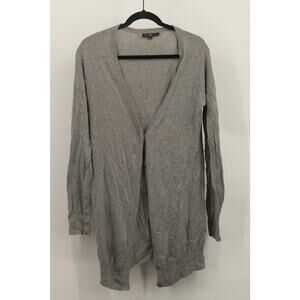 Gap Women's Snap Button Front Cardigan Sweater V-Neck Long Sleeve Size M Gray